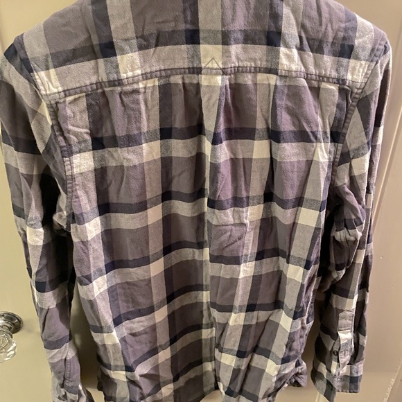Lucky Brand Gray Flannel Mens Button Down Shirt Size Small - Picture 3 of 5